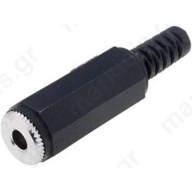 Plug; Jack 3,5mm; female; stereo; straight; for cable; soldering