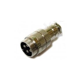 Plug microphone male PIN:4 for cable straight