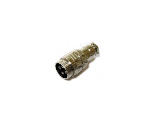 Plug microphone male PIN:4 for cable straight