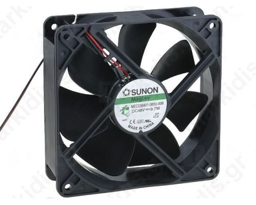 Fan DC 48VDC 120x120x38mm  234.6m3/h 48dBA Vapo 9.7W 24-56V