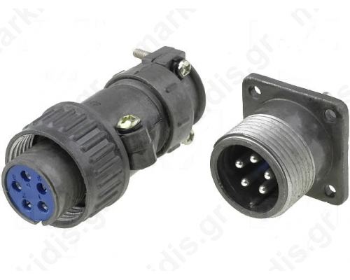 Socket plug Connector circular DS1110-08 male-female PIN5 KIT