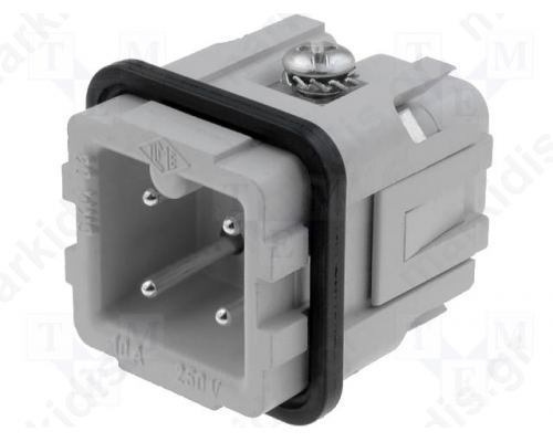 Connector: square; male; CK/MK; PIN:4; 3+PE; size 21.21; 10A; 250V
