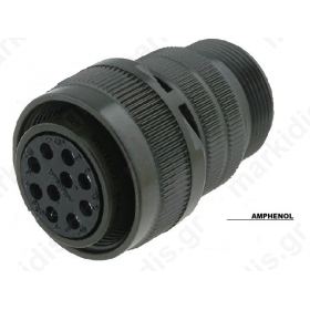 Connector Military Female PIN10  For Cable With Cable Clamp