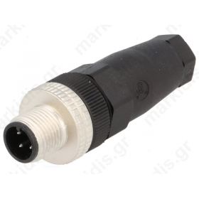 Connector M12 male PIN4 straight A code-DeviceNet / CANopen