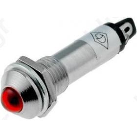 Indicator LED recessed 24VDC Cutout O8.2mm IP40 metal