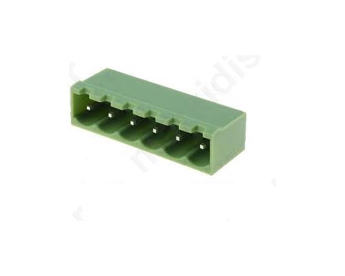 Pluggable terminal block socket male 5mm without side walls