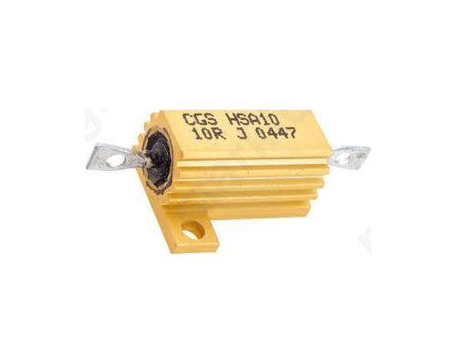 Resistor: wire-wound with heatsink; screwed; 10Ohm; 25W; ±5%