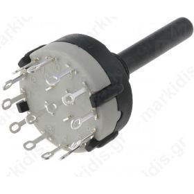 SR26NS126M10 Switch: rotary 6-position 0.3A/125VAC 1A/30VDC Poles number:2