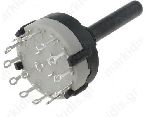 SR26NS126M10 Switch: rotary 6-position 0.3A/125VAC 1A/30VDC Poles number:2