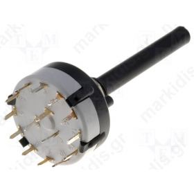 Switch: rotary; 4-position; 0.15A/250VDC; Poles number:3; 30°