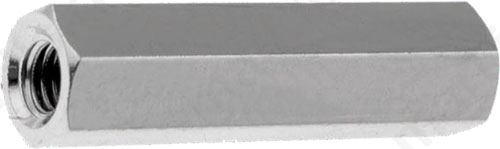 TFF-M3X10/DR113 Screwed spacer sleeve; Int.thread: M3; 10mm; hexagonal; brass