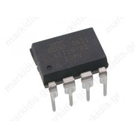 I.C ATTINY 85-20P Flash8kx8bit EEPROM512B SRAM:512B DIP8