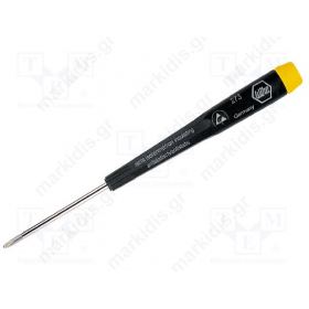 Screwdriver; Phillips cross; PH00; Blade length:40mm; ESD