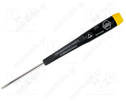 Screwdriver; Phillips cross; PH00; Blade length:40mm; ESD