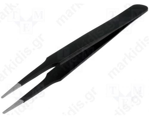 Tweezers; ESD; Tip width:2mm Blade tip shape: rounded