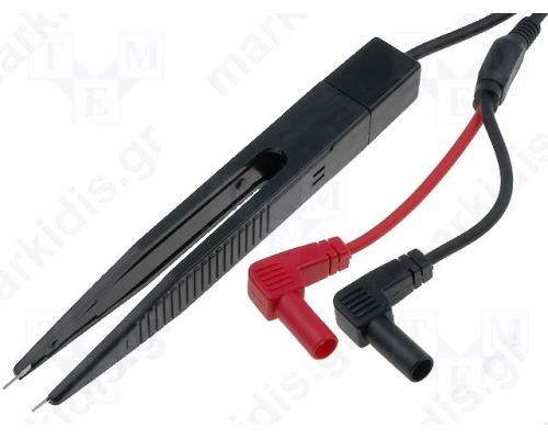 Test tweezers; 0.4m; black; Type: with cover