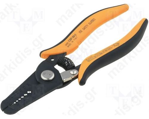  Stripping tool; Wire dia:0.81-2.59mm; 10-20AWG; Length:168mm
