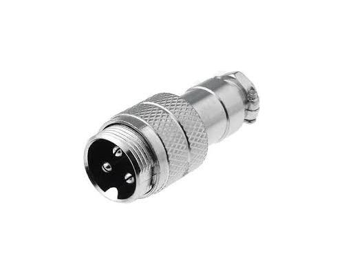 Plug microphone male PIN:3 for cable straight