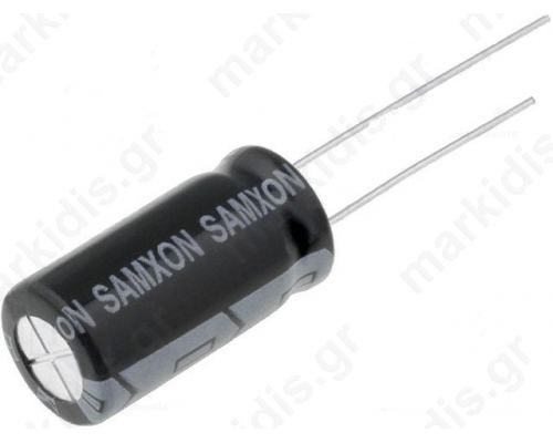 Capacitor electrolytic THT 2200uF 6.3V 10x20mm Pitch:5mm
