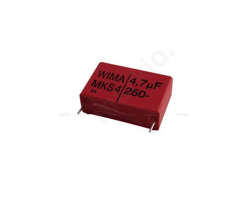 polyester; 4.7uF; 160VAC; 250VDC; Pitch:27.5mm; ±10%