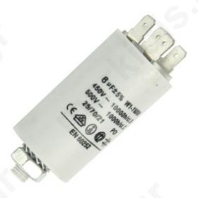 Capacitor Motors, Run 8uF 450V O35x65mm -25-70°C ±5% 3000h