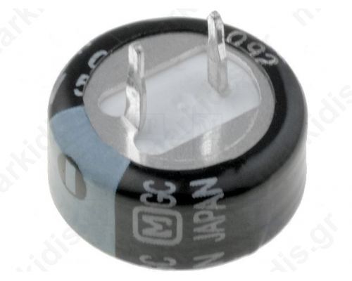 Capacitor electrolytic supercapacitor THT 1F 5.5V 21x7.5mm