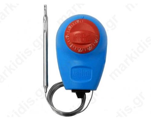 Sensor: thermostat with capillary; Output conf: SPDT; 16A; 400VAC
