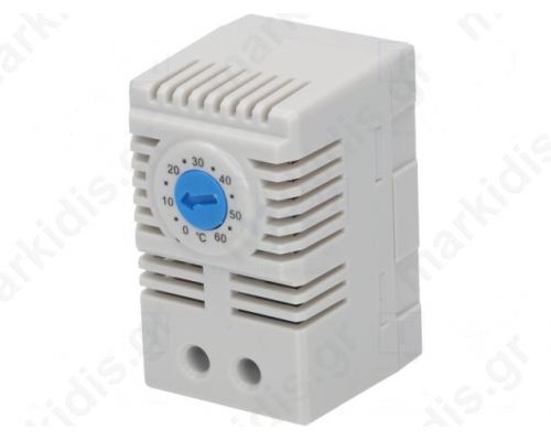 Sensor: thermostat; Contacts: NO; 10A; 250VAC; IP20; Mounting: DIN