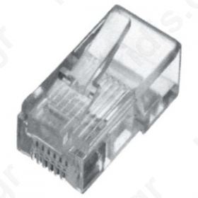 CONNECTOR RJ12 PLUG PIN:6 PIN LAYOUT 6P6C IDC CRIMPED