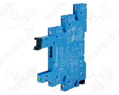 Socket; PIN:5; 6A; 250VAC; Mounting: DIN; Leads: screw terminals