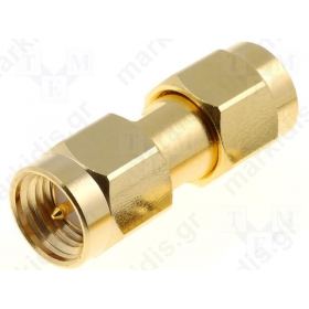 Coupler; SMA male, both sides; straight; 50omh; teflon; gold plated