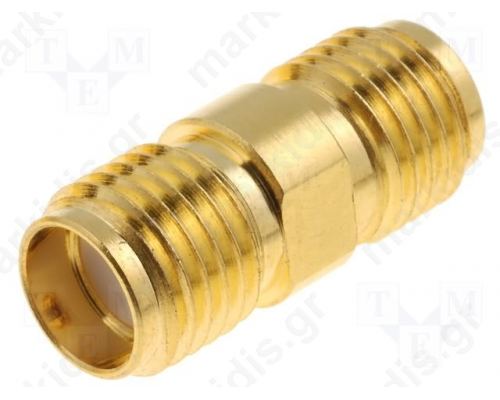 Coupler; SMA female, both sides; straight; 50Ω; teflon