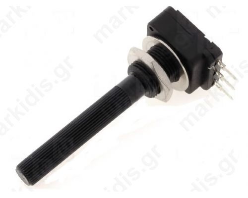 Potentiometer shaft single turn 10kohm 200mW THT 6mm plastic