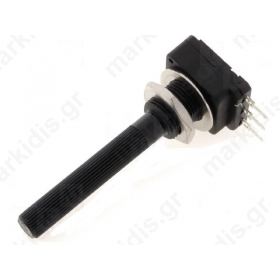 Potentiometer: shaft, single turn; 25komh; 200mW