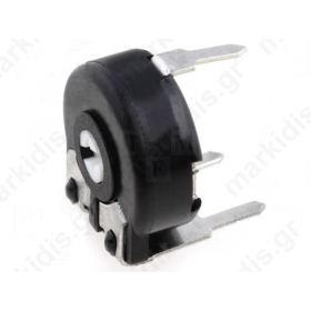 Potentiometer: mounting, single turn, horizontal; 100k; 150mW