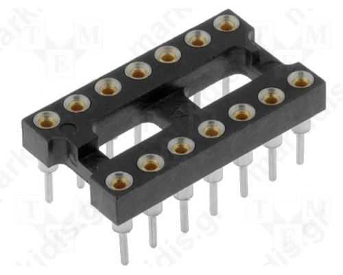Socket PIN:14 Pitch: 2.54mm Precision THT Gold-Plated