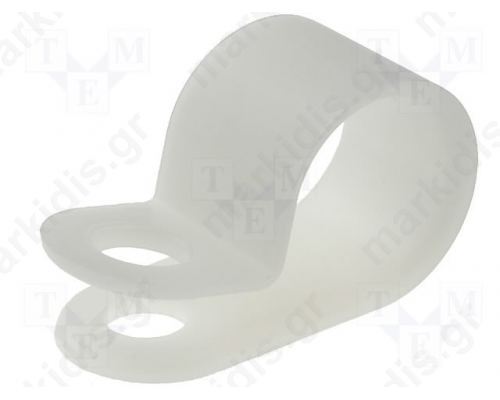 Clips polyamide natural Dia13.3mm Application Cable P-clips