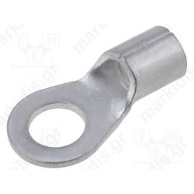 Ring terminal M6 8mm2 crimped for cable non-insulated tinned