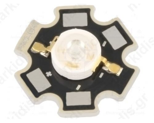 PM2B-1LBS Power LED; STAR; 1W; blue; 23.5-30.6lm; 130°; 455-475nm; 350mA; 3.4V