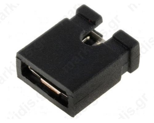 JUMPER-B, PIN ΘΗΛΥΚΟ 2.54mm 1x2 μαύρο
