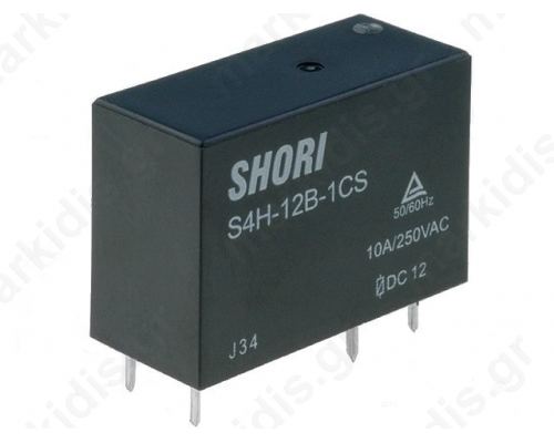 Relay: electromagnetic; SPDT; Ucoil:12VDC; 10A/250VAC; 10A/30VDC