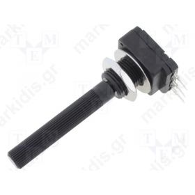 Potentiometer: shaft; single turn; 220Ω; 200mW; THT; 6mm; plastic