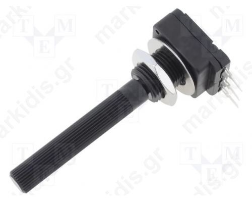 Potentiometer: shaft; single turn; 220Ω; 200mW; THT; 6mm; plastic