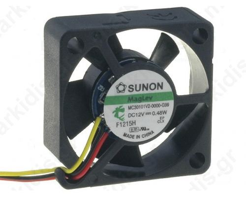 MC30101V2-G99 Fan: DC; axial; 12VDC; 30x30x10mm; 7.82m3/h; 20dBA; Vapo; Out: F type
