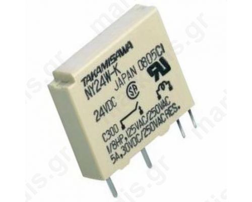 Relay electromagnetic SPST-NO Ucoil 24VDC 5A/250VAC 5A/30VDC