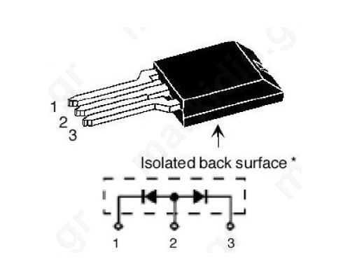 ΔΙΟΔΟΣ DUAL ULTRAFAST 2X30A/600V