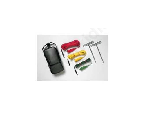 Fluke ES165X Earth & Ground Resistance Tester Kit, Contents Auxiliary Earth Probe, Case, Test Lead