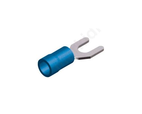 Fork terminal; M4; O:4.3mm; 1.5-2.5mm2; crimped; for cable; blue