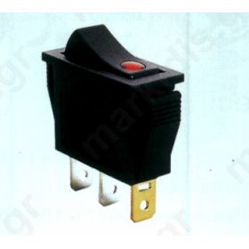 ROCKER ON-OFF 3P 15A / 250V WITH LED (10.6X28)