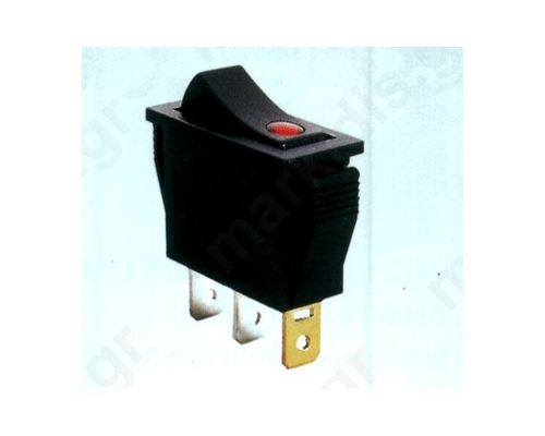 ROCKER ON-OFF 3P 15A / 250V WITH LED (10.6X28)